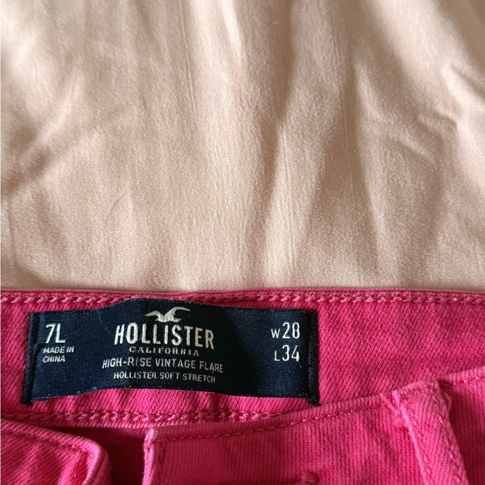 Hollister Bright Pink High-Rise Jeans